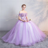 Dresses 2023 New The Party Prom Short Sleeve Off The Shoulder Ball Gown Sweet Floral Print Vestidos Debutantes 2