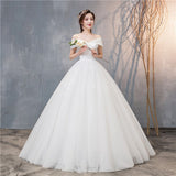 Dress 2023 New Sexy V-neck Lace Up Ball Gown Off The Shoulder Simple Wedding Dresses Vestido De Noiva