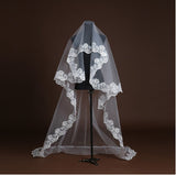Champagne One Layer Veil Lace Egde Short Red Wedding Marriage Veils Red Pure Whtie Adult Veil Special Price