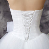 Novias Strapless Wedding Dress 2023 New Korean Style Ivory Princess Bride Frocks Bridal Gown Pluse size Vestido De Novia