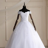 Beading Lace Long Train Wedding Dresses 2023 Ball Wedding Gown Vestidos De Noiva Robe De Mariage Bridal Dress