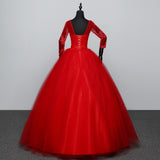 size White Red Wedding dress 2023 New Arrival Spring Summer 3 Quarter Sleeve Sweet Princess Bridal Gowns Vestidos De Novia
