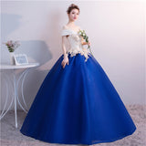 Novias Blue Quinceanera Dresses Elegant O Neck Off The Shoulder Lace Beading Party Prom Luxury Quinceanera Dress Pluse Size