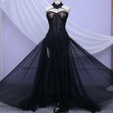 Black Long Wedding Dress Sexy Bridal Gown Vestidos De Novia Sexy Tulle Wedding Gowns Trouwjurk Plus Size