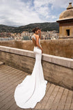 Mermaid Open Back Wedding Dresses For Women V Neck Lace Appliqued Backless Beach Bridal Gowns vestidos de novia 925