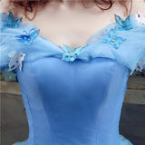Shoulder Quinceanera Sweet 16 Dress Ball Gown Prom Gown Handmade Floral Vestido De Festa Debutante Gowns Evening Party
