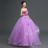 New Flower Quinceanera Dresses Sexy Strapless Party Prom Dress Plus Size Ball Gown Vestidos De 15 Custom Made Robe De Bal