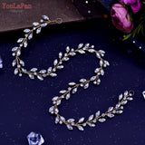 HP394 Elegant Long Bridal Hair Vine Women Bun Decoration Headband Handmade Headdress Wedding Hair Accessories Headpiece