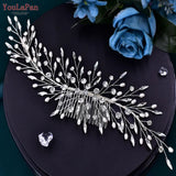Rhinestone Bridal Comb Handmade Wedding Hair Accessories Woman Headpiece Bride Comb Pearls Hair Clip for Party HP546