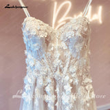 Lace Flowers Boho Wedding Dress For Women 2023 Vestido Civil Bridal Church Wedding Gowns Custom Made suknie slubne