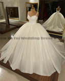 Women's Wedding Dresses Shiny Bead String Elegant Sweetheart A-Line Princess Bridal Gowns Formal Beach Party Plus Size