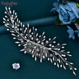Rhinestone Bridal Comb Handmade Wedding Hair Accessories Woman Headpiece Bride Comb Pearls Hair Clip for Party HP546