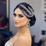 HP498 Crystal Bridal Headpiece with Comb Rhinestone Headwear Wedding Hair Accessories Bride Headdress Hair Jewelry