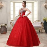 Off White Applique V Neck Sweet Princess Wedding Dress Strapless Plus Size Wedding Gowns Retro Lotus Bridal Dress