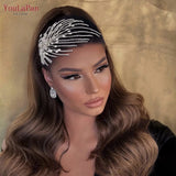 Rhinestone Headpiece for Woman Bridal Headband Wedding Hair Accessories Pageant Tiara Crystal Bride Headdress HP188