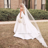 Sweetheart Neckline A-Line Wedding Dresses Sleeveless Princess Bridal Gowns Vestido De Novia