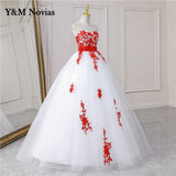 New 5 Colors Fashion Classic Sweet Strapless Quinceanera Dresses Party Prom Dress Lace Embroidery Ball Gown Plus Size