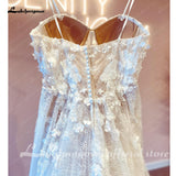 Lace Flowers Boho Wedding Dress For Women 2023 Vestido Civil Bridal Church Wedding Gowns Custom Made suknie slubne