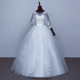 size White Red Wedding dress 2023 New Arrival Spring Summer 3 Quarter Sleeve Sweet Princess Bridal Gowns Vestidos De Novia