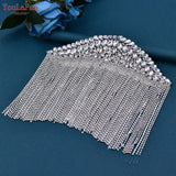 SP48 Tassel Shoulder Patches for Wedding Dress Epaulet Woman Clothing Accessories Handmade Rhinestone Patches Jewelry
