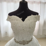 Novias Off The Shoulder Lace Wedding Dresses For France Women Court Train Bridal Gown Robe Mariage 2023 New Vestido De Noiva