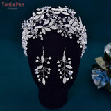 Luxury Bridal Hair Tiara Rhinestone Headband Handmade Wedding Hair Accessories Women Headdress Pageant Headpiece HP398
