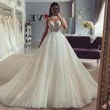 Bohemian Wedding Dresses Women's Elegant Sweetheart A-Line Decal Princess Bridal Gowns Tulle Formal Beach Party Vestido