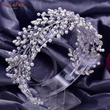 HP446 Bridal Tiaras Crystal Pearl Headband Wedding Headwear Bride Hair Accessories Women Headpiece Pageant Head Jewelry
