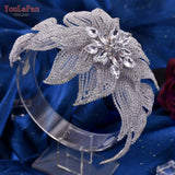 HP455 Wedding Headpiece Crystal Flower Bridal Hair Accessories Bride Headwear Pageant Crown Women Hair Ornament Jewelry