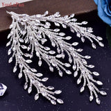 HP498 Crystal Bridal Headpiece with Comb Rhinestone Headwear Wedding Hair Accessories Bride Headdress Hair Jewelry