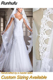 Veils New Classic Lace One-layer Appliqued Wedding Veil Elegant Wedding Accessories