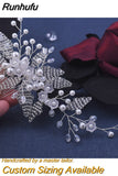 Rhinestone Bridal Comb Handmade Wedding Hair Accessories Woman Headpiece Bride Comb Pearls Hair Clip for Party HP546