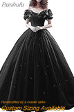 Shoulder Quinceanera Sweet 16 Dress Ball Gown Prom Gown Handmade Floral Vestido De Festa Debutante Gowns Evening Party