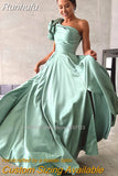 de Novia’s Breathtaking One Shoulder Strapless Floor Length Evening Dresses and Bridal Gowns with Puff Sleeves