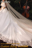 Wedding Dress 2023 New Bridal Wedding Gown With Long Train Lace Embroidery Ball Gown Princess Luxury Plus Size