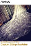 Accessories 2023 New Arrival The Champagne Chapel Veil Bling Bling Bridal Veils Beading Wedding Veil