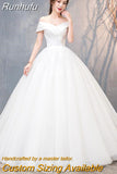Dress 2023 New Sexy V-neck Lace Up Ball Gown Off The Shoulder Simple Wedding Dresses Vestido De Noiva