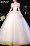 Fashion Classic Simple Korean Sweetheart Wedding dress plus size off the shoulder Bow Vestidos De Noiva 2023 Robe De Mariage