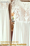 Lace Floral A Line Beach Wedding Dress 2023 Cap Sleeve Robe Civil mariage Boho Bridal Gown Vestidos de Noiva
