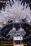 Luxury Bridal Hair Tiara Rhinestone Headband Handmade Wedding Hair Accessories Women Headdress Pageant Headpiece HP398