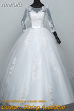 size White Red Wedding dress 2023 New Arrival Spring Summer 3 Quarter Sleeve Sweet Princess Bridal Gowns Vestidos De Novia