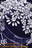 Luxury Bridal Hair Tiara Rhinestone Headband Handmade Wedding Hair Accessories Women Headdress Pageant Headpiece HP398