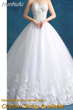 Quality See Through Sexy Strapless Lace Up Wedding Dresses 2023 Ball Gowns Vestidos De Novia Plus Size Customized Dress