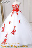 New 5 Colors Fashion Classic Sweet Strapless Quinceanera Dresses Party Prom Dress Lace Embroidery Ball Gown Plus Size