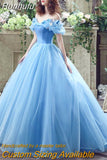 Shoulder Quinceanera Sweet 16 Dress Ball Gown Prom Gown Handmade Floral Vestido De Festa Debutante Gowns Evening Party