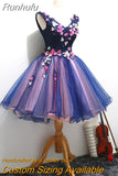 Dress 2023 V-neck Classic Flower Appliques Noble Mini Ball Gown Sweet Quinceanera Dresses Party Prom Formal Dress